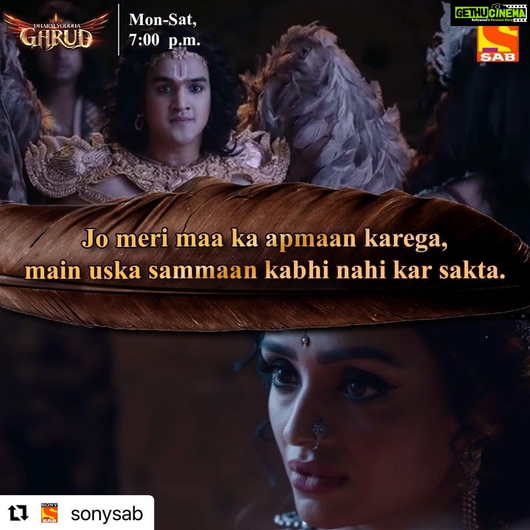 Parul Chauhan Instagram - Ek maa ke atmasamman ki hai yeh gatha! Dekhiye #DharmYoddhaGarud, Mon-Sat, shaam 7 baje sirf Sony SAB par. #GarudOnSonySAB @toral_rasputra @faisalkhan30 @iankitraaj @karwalvishal @angadhasija @margi___trivedi @monarajahuja @dir_mukesh @sonysab
