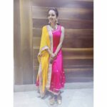 Parul Chauhan Instagram - Always dress well but keep it simple." Thnk u so much @vastrabyekta for this beautiful dress💕💕💕💕 Thnk u @official_pf_buttons_and_bows for this beautiful golden juti💕💕💕💕💕