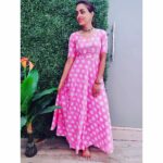 Parul Chauhan Instagram - Thank u @aurea.in for this beautiful peacock choker set Pink long Frock Style Kurti With Plazo ❤️ Thank u so much @labelgrowease Guys plz follow them n get more amazing stuff ❤️😘😘❤️😘❤️😘❤️😘