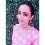 Parul Chauhan Instagram - Thank u @aurea.in for this beautiful peacock choker set Pink long Frock Style Kurti With Plazo ❤️ Thank u so much @labelgrowease Guys plz follow them n get more amazing stuff ❤️😘😘❤️😘❤️😘❤️😘