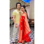 Parul Chauhan Instagram - Many many happy returns of the day patidev ❤️❤️❤️❤️ You are blessing for me n I want u to be happy always …u r the best thing that has happened to me. Sai baba has send u in my life to love me protect me. You r treating me like a small girl who can play with u fight with u ❤️❤️You r like guardian to me I have learned a lot from you beta ji I love u again happy happy happy wala birthday ❤️❤️❤️❤️ @thechiragt Thank u so much Mahi @chauhanaryahi for this beautiful saree ❤️❤️❤️❤️love u