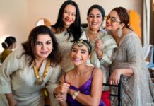 Patralekha Instagram - * Women of strength. Women I love. Women that inspire me. Happy Birthday @farahkhankunder ma’am✨💫❤️ @shhyamalide @alisha_vaid @iamhumaq 🌷