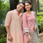 Pavitra Punia Instagram – All the loving wishes for you today , to bring much peace and happiness your way. 
aap sabhi ko humaari taraf se Eid Mubaarak. 
.
.
#eijazkhan #❤️ #pavvitrapunia #eiduladha #eidmubarak 
.
.
.
.
she’s wearing @labelmraar 
me’s wearing @elitesahab co ordinated by @triptigoy .
.
.
#chutkula 
mai to gaya tha unhe qurbani ki biryani dene, lekin mai khud hi qurban ho gaya. .
.
.