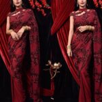 Pavitra Punia Instagram - Life is short. Let my pallu be long 😎💋 Outfit - @labelmraar Styled & conceptualised by - @manishagoyalofficial Mua - @skincoach_ishanagra Hair - @hairby_rohit Jewellery - @santramsjewelry Bangles - @devyanibangles Backdrop - @pompomevent #pavvitrapunia #pavitrapunia #thegirlwithdiamondteeth #saree #sareelove #fashion #style #glam #gaga