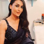 Pavitra Punia Instagram - 🫐 #pavitraapuniya #fashion #style #glam #saree