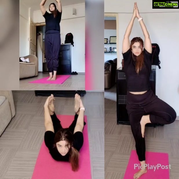 Payal Ghosh Instagram - “Yoga is a light, which once lit, will never dim. The better your practice, the brighter the flame.” #internationalyogaday #yoga #love 🖤🖤