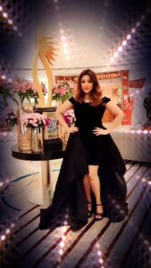Payal Ghosh Instagram - #iifa #iifa2022 #abudhabi #uae #redcarpet #black @iifa Outfit @ridhams.ensemble Accessories- #jazzyontentals travel partner @easemytrip @nishantpitti @shimmerentertainment Radisson Blu Hotel, Abu Dhabi Yas Island