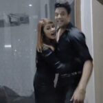 Payal Ghosh Instagram - Twinning in Black...🖤🖤🖤🖤🖤 #red #costar #funtime #partytime @krushna30 🖤🖤🖤🖤🖤🖤