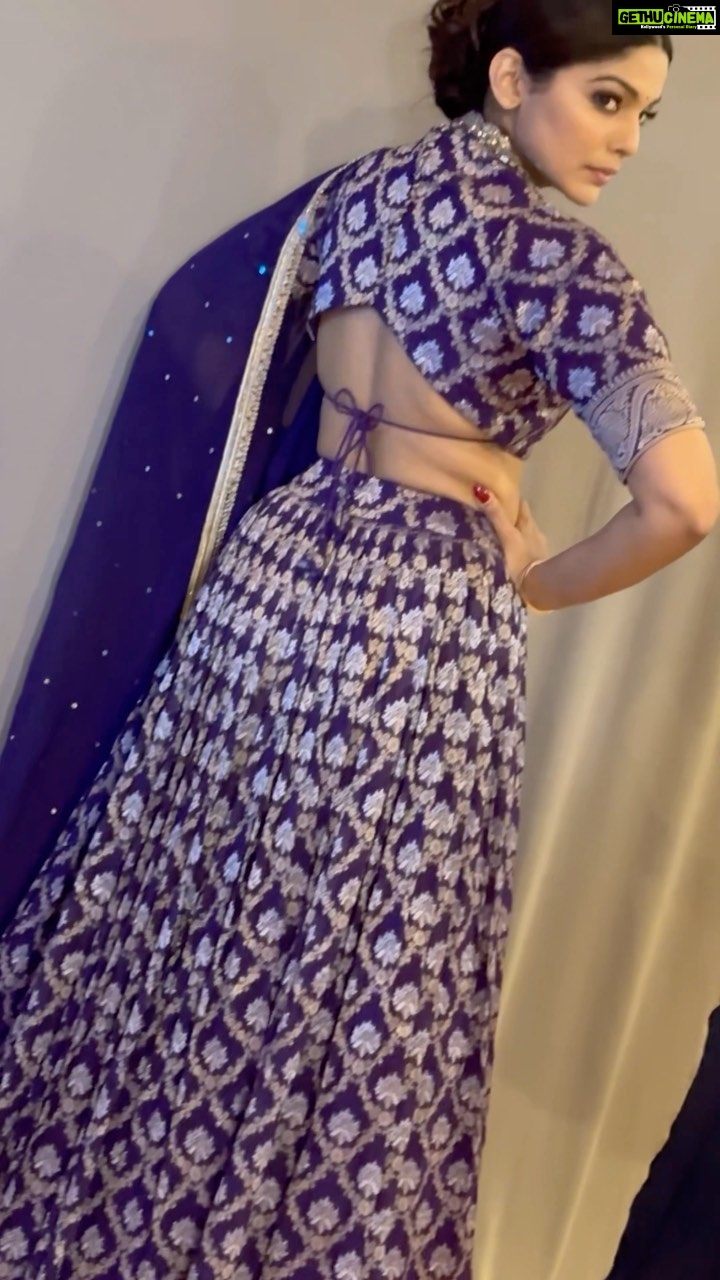 Pooja Sawant Instagram - Colour of Royalty 💜 ✨ Outfit from @label.surabhimathur Styled by @shalmalee_t