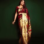 Pooja Sawant Instagram - ✨ Saree by @saipaithani09 Jewellery @kalyanjewellers_official Shot @shruu_t Make up @vrushti_harkare