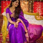 Pooja Sawant Instagram - When I wear my favourite colour 💜 This beautiful saree is from @kalamandir_thane 💫 Photographer @ruchira______ 🤭
