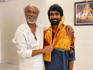 Pradeep Ranganathan Instagram - What more can I ask for ? It was like to be near a sun . So warm . The tight hug , those eyes , the laugh , the style and the love . What a personality . SUPERSTAR @rajinikanth saw #LoveToday and wished me ❤️ Will never forget the words you said sir ❤️
@archanakalpathi @agsentertainment #KalpathiSAghoram @aishwaryakalpathi 
#PradeepRanganathan @itsyuvan #PR