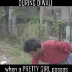 Pradeep Ranganathan Instagram - DIWALI ATTROCITIES... When a girl crosses :p