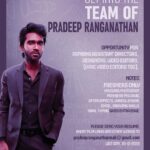 Pradeep Ranganathan Instagram – All the best
