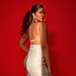 Pranutan Bahl Instagram - lewk out 👀 showstopper for the coolest @pinkporcupines 🧡 at @timesfashionweek @vespaindia Outfit - @pinkporcupines Jewellery-@shriparamanijewels Make up- @shankarsawantmakeup Hair- @sunny_hairr Styling - @who_wore_what_when Photography - @niranjanpat