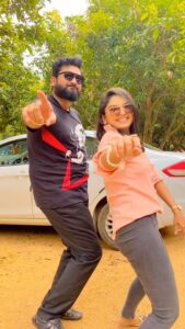 Preethi Sharma Instagram - 🥴Fun dance with @saikiran_official_23 ✌🏼 @zeetelugu #preelovesyou☮️ #padamatisandhyaragam #zeetelegu