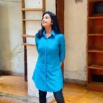 Preethi Sharma Instagram - Kurta designed by @yaradesigners 💙 #suntv #shootmode #preelovesyou☮️ Chennai, India