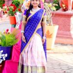 Preethi Sharma Instagram - Beautiful half saree from @sajna_bridal_wear_designer 😍🫶🏻 #malar #suntv #titlesong #preelovesyou☮️ Chennai, India