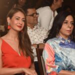 Preeti Jhangiani Instagram - At the #unveiling of the beautiful artwork by #sangeetababani at #ottersclubandra with Honourable Minister Mr. Ashish Shelar #ashishshelar #artwork #artforcharity
