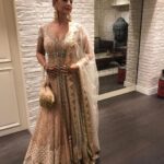Preeti Jhangiani Instagram - Thank you @gentleman_gaga for putting together this look last minute! Absolutely love my outfit by @geishadesigns ! All accessories by my fav @hemakhasturilabel and potli by @thelittleshopbymegha