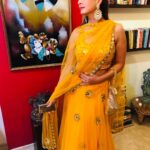 Preeti Jhangiani Instagram - Feel like I’m floating in this vibrant @shrenahirawatofficial lehenga ,love the potli by @embellishedstories styled by @gentleman_gaga #orange #orangehues #whoneedsblack #diwali #diwaliparties #diwaliparty