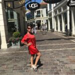 Preeti Jhangiani Instagram - When you’re in the mood for some frenzied shopping .. wear red! #moschino #losangeles #thegrove #shoptillyoudrop The Grove