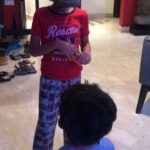Preeti Jhangiani Instagram - Thank you @bwobrands for adding to the craziness in my house 👹#dinomask #dinosaurmask #scary #boyswillbeboys #kidsloveit #jurassicworldfallenkingdom
