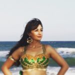 Preeti Jhangiani Instagram - Arabian evenings #kempegowda2 #filmsongshoot #shankargowda outfit by @dsouza6486 makeup by @uday104