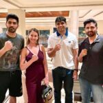 Preeti Jhangiani Instagram - Was great meeting two Olympic legends @singhvijender bhai who is always great to catch up with and @neeraj____chopra bhai who I met for the first time ✌🏻✊ 📸 by @neeravtomar bhai JW Marriott Mumbai Juhu