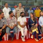 Preeti Jhangiani Instagram - What a pleasure and honour to meet and interact with Hon. Minister for Sports and Youth Affairs, Excise and prohibition, Tourism, Culture and Archeology , Telengana , Shri V Srinivas Goud Garu @vsrinivas_goud at the 44th National @indianarmwrestlingfed Nationals, along with @dabasparvin @hashimzabeth @mustafaaliayub and Mr.Jhaleel Thank you Sir for promoting #armwrestling and inspiring our athletes @propanjaleague #propanjaleague #indianarmwrestling Gachibowli Stadium