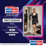 Preeti Jhangiani Instagram - Catch us going live with @jhangianipreeti in conversation with @srushti._.b today at 6:30 PM! #Midday #MiddayLive #InstagramLive #InstagramLiveSession #CelebrityLive #PreetiJhangiani