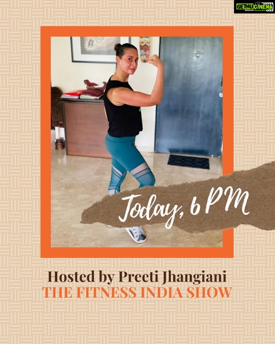 Preeti Jhangiani Instagram - Do join me on the @fitnessindiashow today at 6 pm !