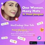 Preeti Jhangiani Instagram - Catch me On @herzindagi Star talk on 12th April 2021 on their website www.herzindagi.com. If you have any questions for me then please post in the comments below and Her Zindagi team will pick them up from there! Looking forward to answering all your questions! @dainikjagrannews @tanyamalik14 #herzindagi www.herzindagi.com