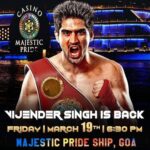 Preeti Jhangiani Instagram - Can’t wait to watch @singhvijender fight live on March 19th 6:30pm on the @majesticpridegroup casino boat! @ios_sports @iosboxing @neeravtomar Watch it live on www.bookmyshow.com @bookmyshowin #boxing