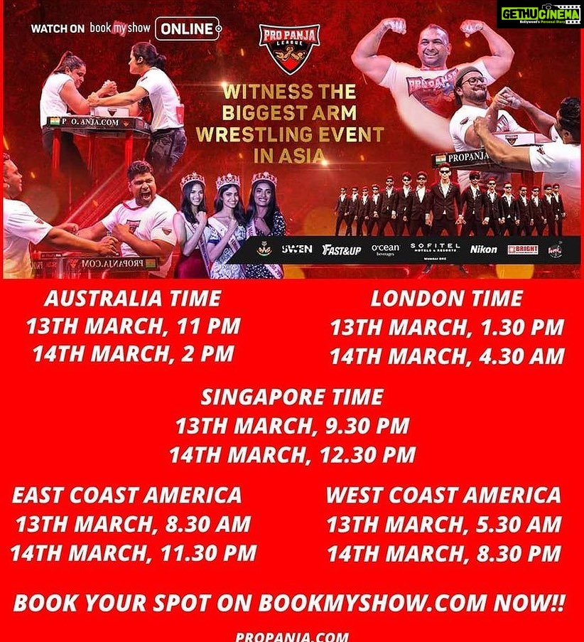 Preeti Jhangiani Instagram - The @propanjaleague Mega Matches 1 will now be available on @bookmyshowin ! www.bookmyshow.com Book your seats now! #linkinbio @fastandup_india @oceanbeverages @sofitelmumbaibkc @nikonindiaofficial @indianarmwrestlingfed @feverfmofficial @brightoutdoor @brighoutdoorhoardings