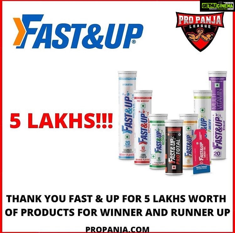 Preeti Jhangiani Instagram - Super excited to have @fastandup_india on board as our Health Partner for the @propanjaleague Mega match! Prizes worth 5 lakh ! Our Winners and runners up will be thrilled !
