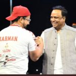Preeti Jhangiani Instagram - Thank you #ashishshelar ji for being there and for supporting @propanjaleague and all the athletes! @dabasparvin #propanjaleague #armwrestler