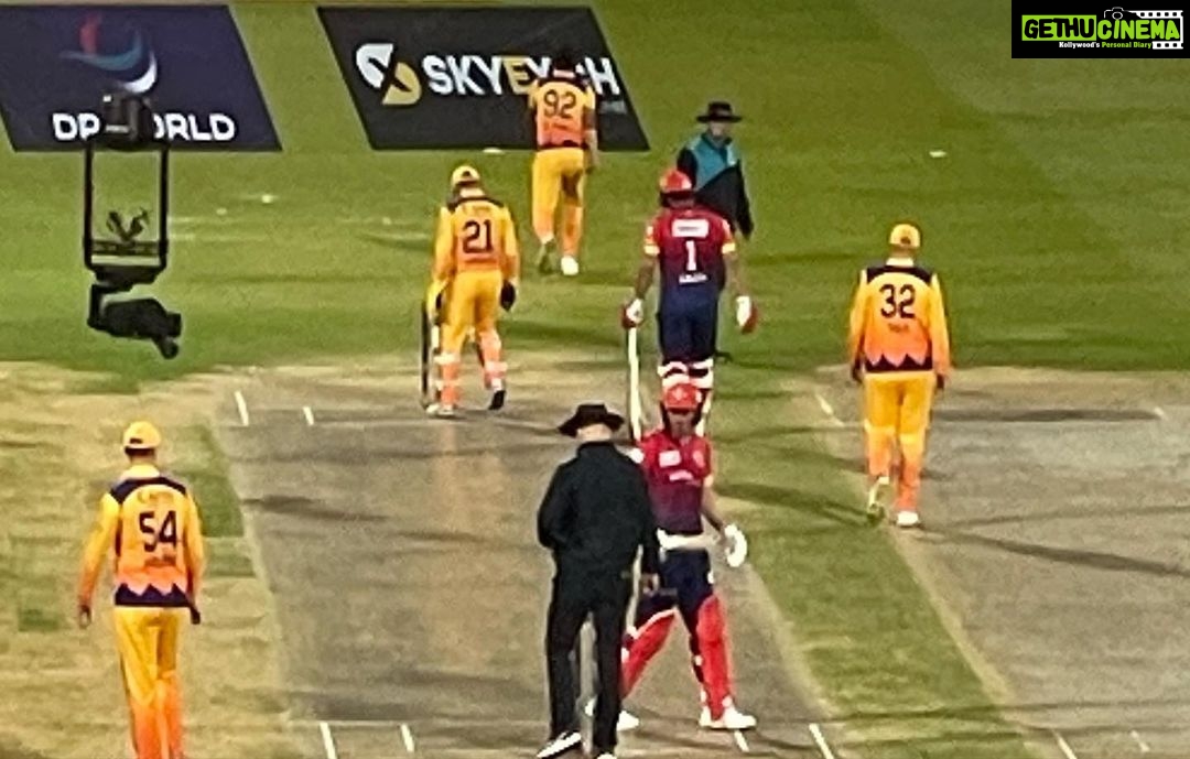 Preity Zinta Instagram - Wish rain had not played spoilsport in Sharjah last night. Looking forward to catching another game in Sharjah tomorrow (28th )before I head back. @sharjahwarriors_officialteam #ILT20 #Aboutlastnight #rainyday #ting Sharjah Cricket Stadium