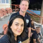Preity Zinta Instagram - Blue Sunday 🤩 #smilingfaces @saintluciakings #ting