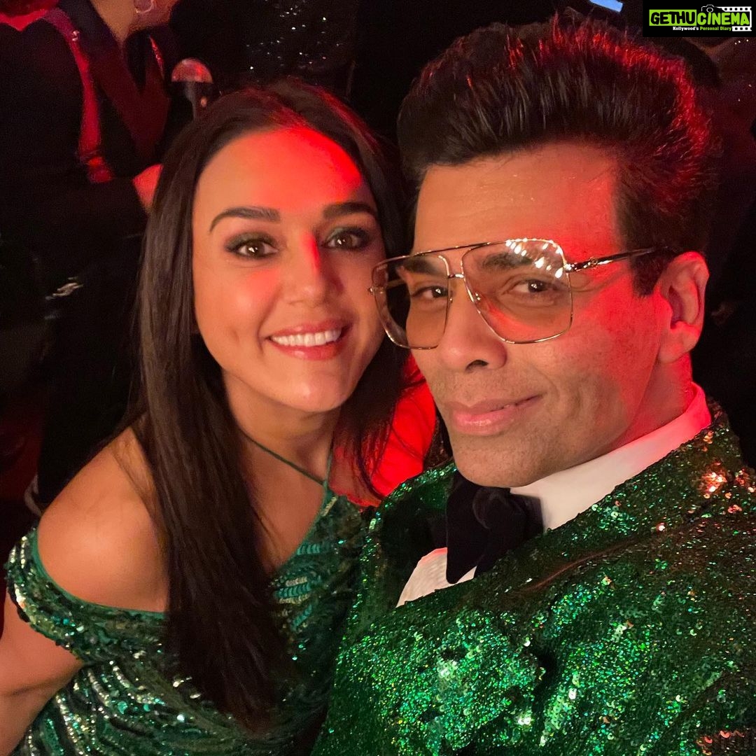 Preity Zinta - 395.4K Likes - Thank you @karanjohar for the best night ever. I know it was your golden night but I promise you I had more fun than you 😍🙏You are the bestest host ever ❤️ #nightout #memories #bonding #ting