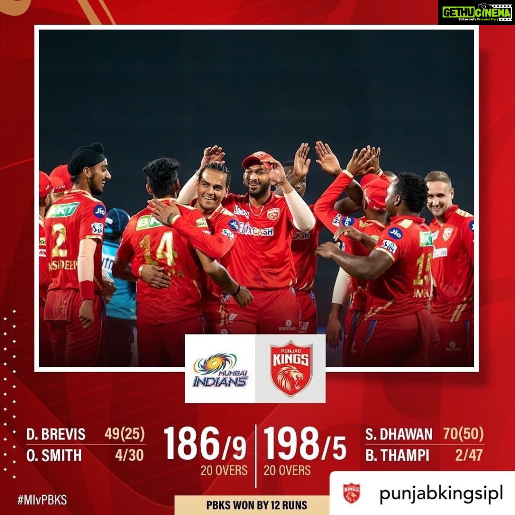 Preity Zinta Instagram - What a stunning performance #Repost• @punjabkingsipl Job well done in Pune! ✅ #SaddaPunjab #IPL2022 #PunjabKings #ਸਾਡਾਪੰਜਾਬ #MIvPBKS