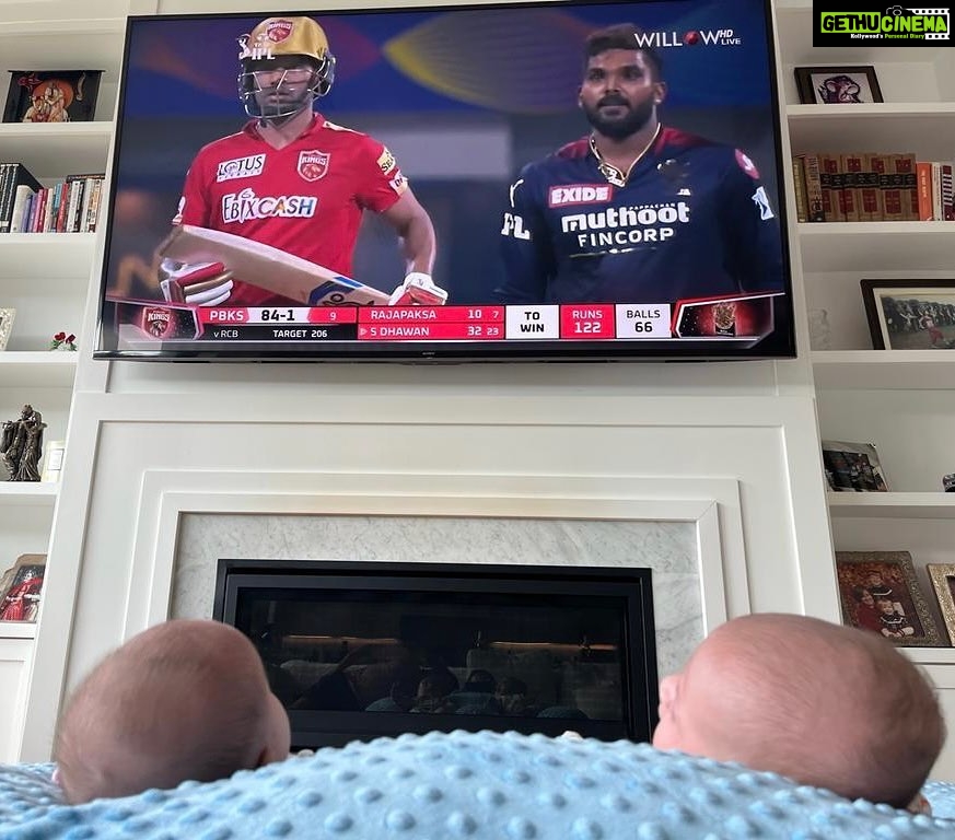 Preity Zinta Instagram - New team, new Captain and new fans π Thank you @punjabkingsipl for such a fantastic run chase and for making Jai & Giaβs first IPL game so memorable ππ I cannot stop smiling. #Ting #Tataipl #ipl2022 #saddapunjab #aapajeetgaye β€οΈ