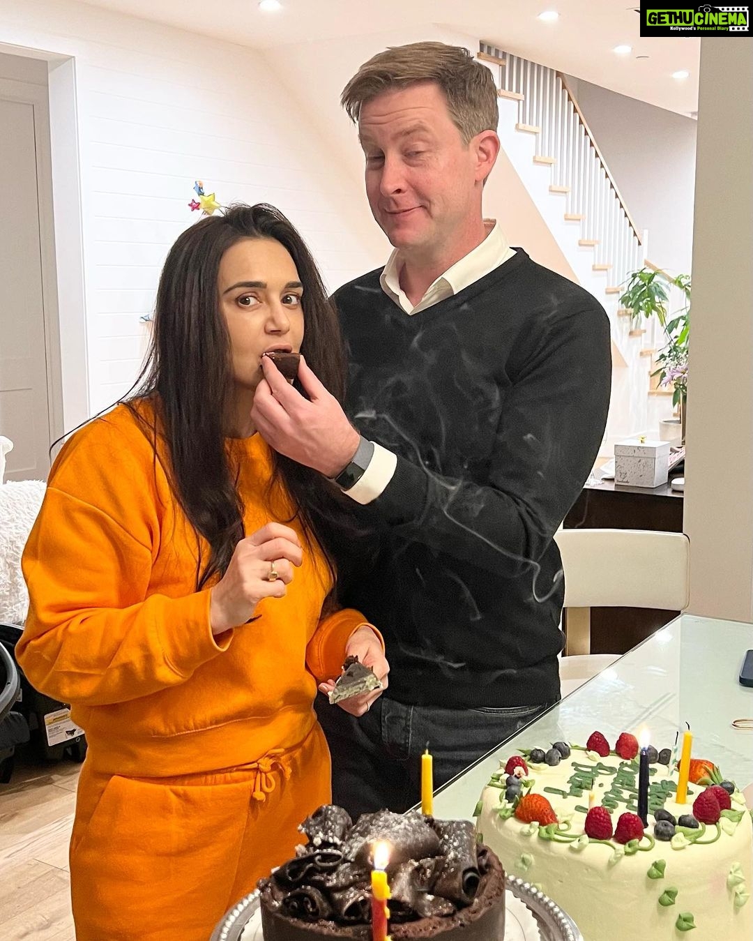 Preity Zinta - 449.7K Likes - A big thank you 🙏 to all of you for the birthday wishes and for all your love. This birthday was like no other. We stayed home and I spent most of the day cleaning and sterilizing milk bottles for the kids, then feeding, burping and changing nappies. I cannot believe I’m saying this but I did not find time to wear a nice dress and get all made up 😂 Inspite of all that, this birthday was special cuz I had my little ones keeping me company and it was just a family affair ❤️ #famjam #ting