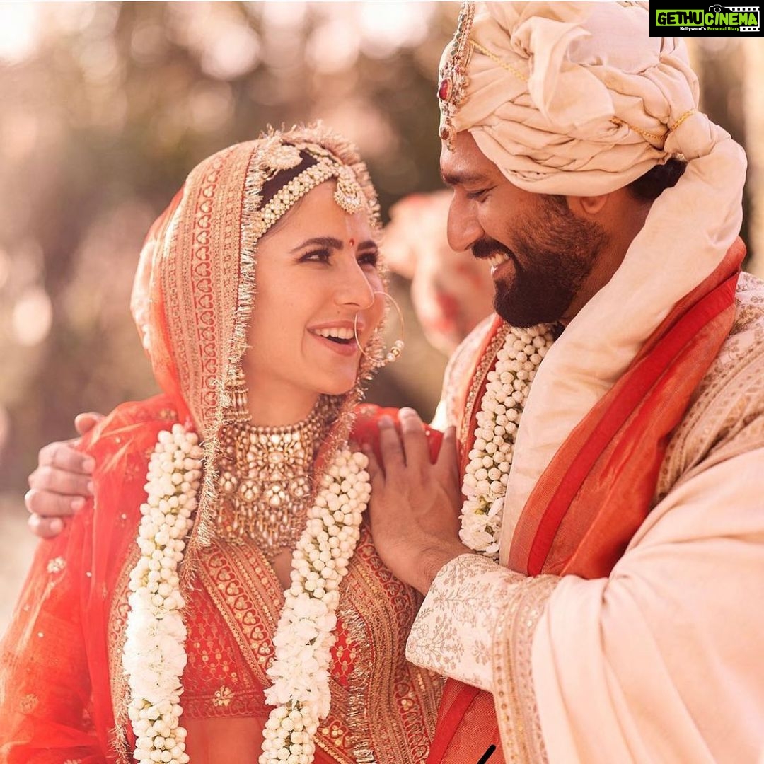 Preity Zinta - 424K Likes - Congratulations my darling @katrinakaif & @vickykaushal09 Looking at both of you on your special day filled my heart with so much happiness ❤️ Wish you both loads of love, respect, happiness and togetherness today and always as you embark on a new journey as life partners. Welcome to the married club 😍 #ting