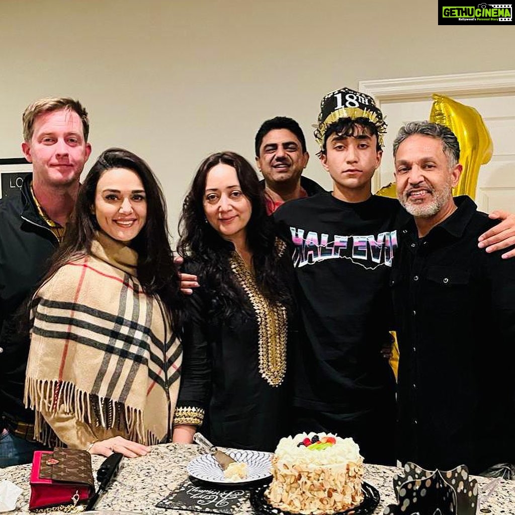Preity Zinta Instagram - Happy 18th Arjun ❤️ Always want to see you smile, shine, be happy and meet all your goals on or off the field . Love you loads 😍 #Happybirthday #nephew #famjam #ting