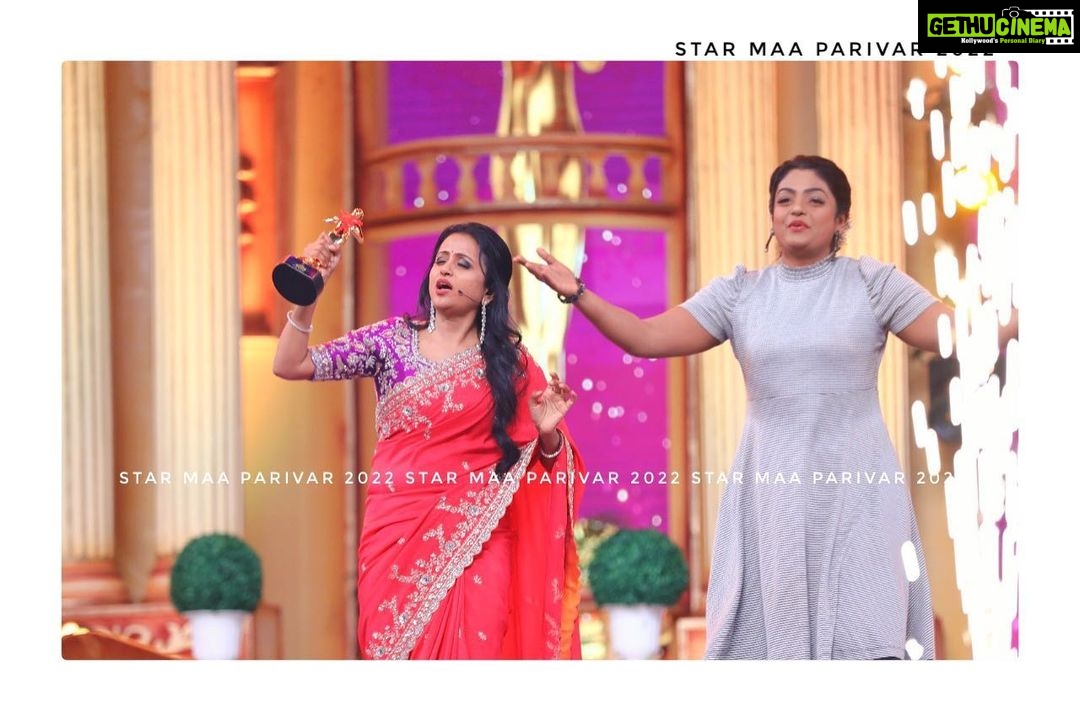 Premi Viswanath Instagram - @starmaa #SMPA2022 @kanakalasuma Thank you star Maa #instadaily #ınstagood #goodvibes #thanks
