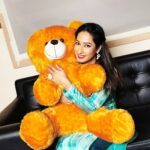 Priya Marathe Instagram - Hugging a teddy bear.. Feels like heaven i swear.. Who says wat, don't care.. Everything else u cn share.. But not a teddy bear 🧸 #teddy