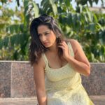 Priya Marathe Instagram - Drowning in wonderland 🦄✨ Outfit by @vastr_bykajal . . #priyamarathe #flowers #park #kurta #marathiactress Mumbai, Maharashtra
