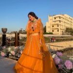 Priyal Gor Instagram - Dressed as a dreamy sunset 🧡 Outfit : @kirankalsiofficial PR : @payalrai1303 Jewellery : @kaya_online_