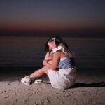 Priyal Gor Instagram - Still like a moon by the sea Bahrain